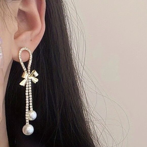 Rhinestone earrings N452 - Picture 1 of 5